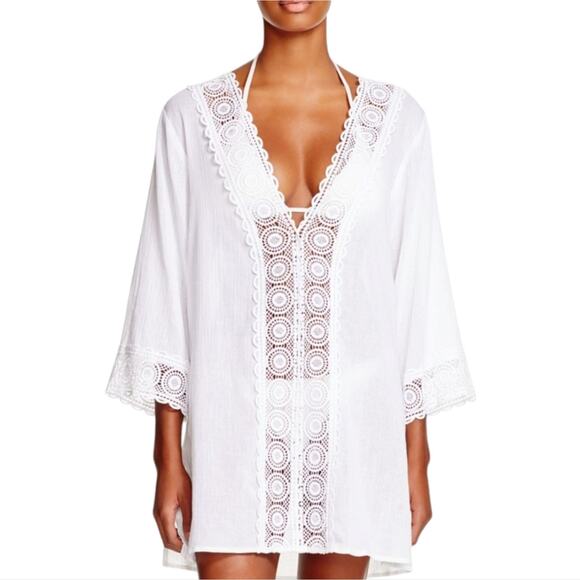 La Blanca White Island Fare Tunic Swim Cover-Up Plus Size‎ 2X New!! - Picture 1 of 9